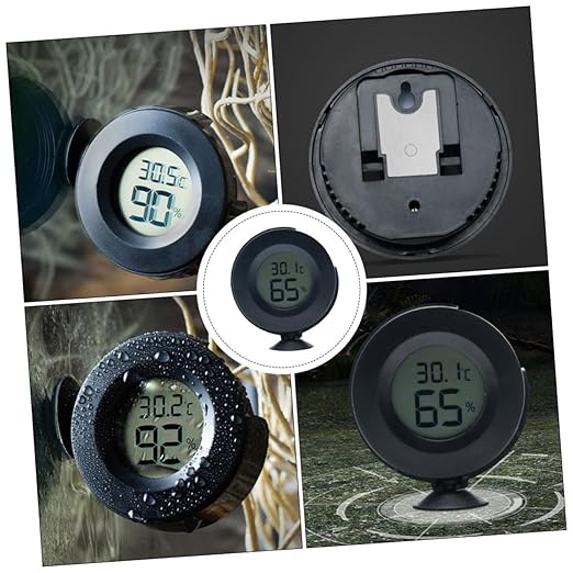 Hemoton 1pc Digital Reptile Thermometer Hygrometer Accurate Temperature and Humidity Gauge for Terrariums Snakes Turtles and Lizards Cup Design for Easy Installation