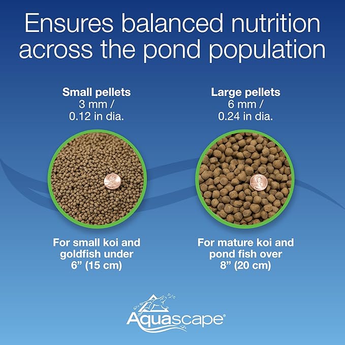 Aquascape 81004 Premium Cold Water Fish Food Pellets for Large Pond Fish, Large Pellet, 44 Pounds