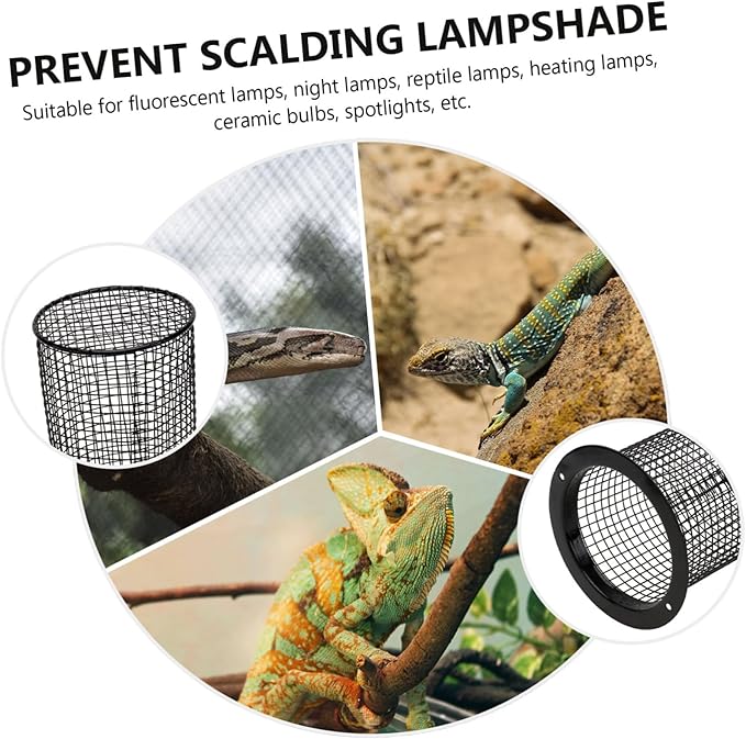 1Pc Round Scalding Lampshade for Reptile Heat Sources Practical Climbing Box Lamp Cover Essential Pet Supplies for Lizard Snake and Turtle Habitats
