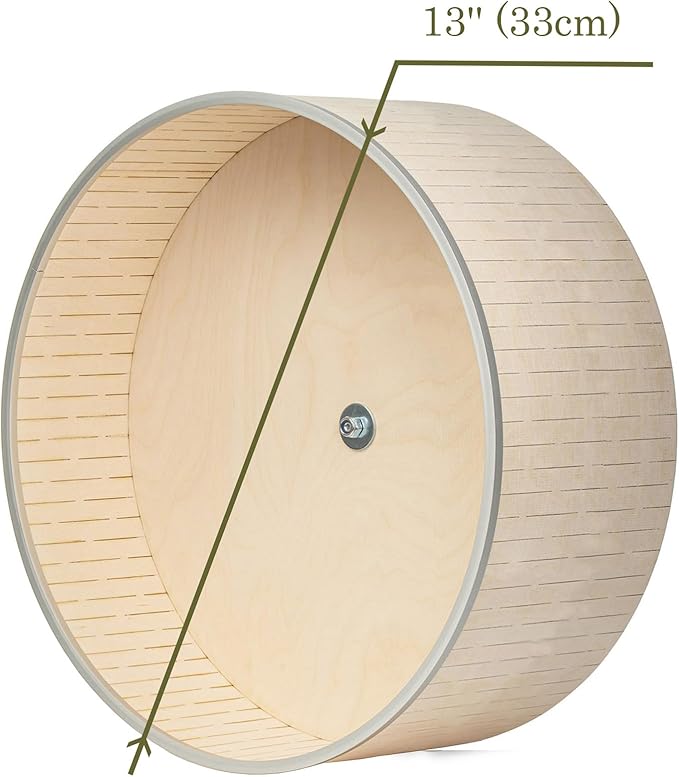 Exercise Wheel for Tortoises, Extra-Wide 15 cm (6 in) Running Surface, Double Ball Bearings, Non-Slip Track, Indoor Pet Exercise Wheel (13inches (33cm) Spinner Hang)