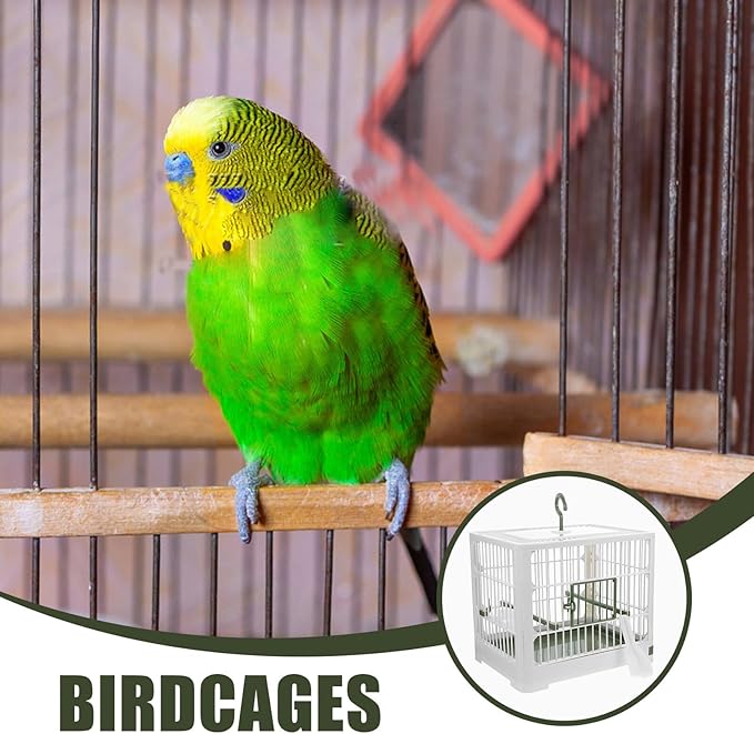 Foldable Parrot Travel Carrier Cage Lightweight Portable Bird Cage with Ventilated Mesh Design for Parakeets Cockatiels Small Birds for Travel and Outdoor Use