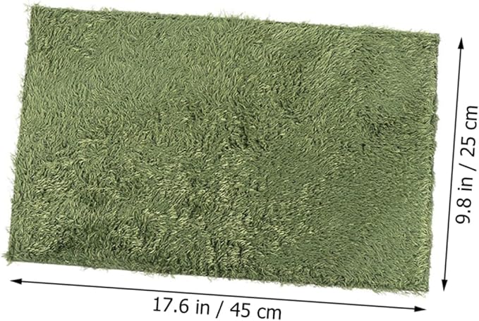 Happyyami Household Reptile Carpet Mat for Comfortable Crawl Moisture Lawn Shaped Bedding for Reptiles Amphibians and Tortoises Washable and Reusable