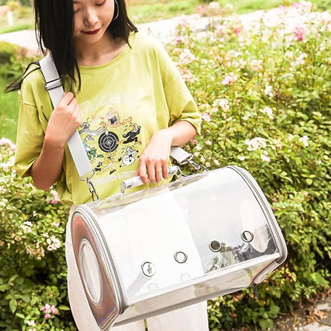 Totority Adjustable Cross Body Pet Bag Bird Backpack Carrier for Animals Sturdy and Pu and Material