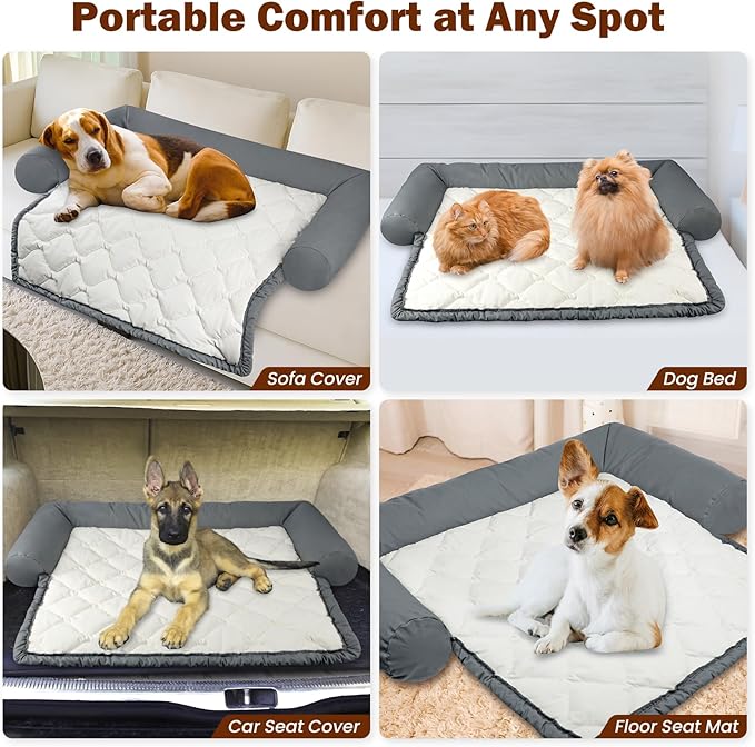 Waterproof Couch Cover for Dogs, Removable Dog Sofa Cover Protector for Pets, Scratch Proof Furniture Protector, Non-Slip Dog Bed Mat, 43.5 * 33.5 Inch, Perfect for Small & Medium Sized Dogs and Cats