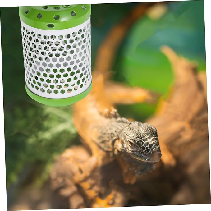 Milisten Reptile Heat Lamp Guard Adjustable Ceramic Basking Holder for Lizards Turtles and Birds and User-Friendly Design for Optimal Heat Coverage Pet Cages
