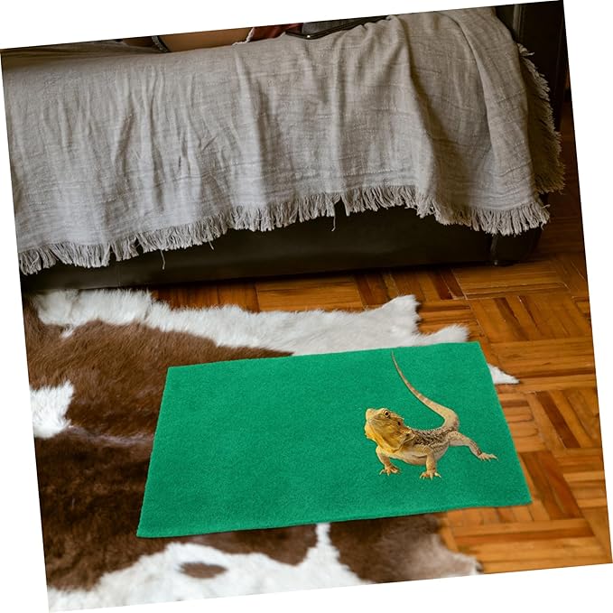 Happyyami 2PCS Reptile Carpet for Snakes and Tortoises Absorbent and Wear-Resistant Bedding Mat for Terrarium for Lizards and Geckos