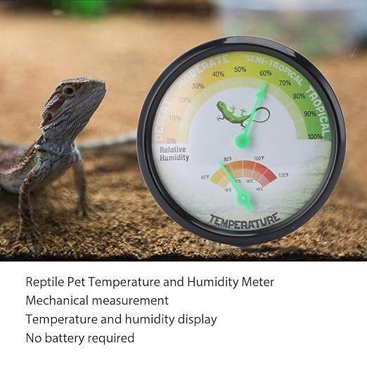 Thermometer Hygrometer Indoor Thermometers Dial High Precise Pointer Type Mechanical Temperature and Humidity for Reptile Pet