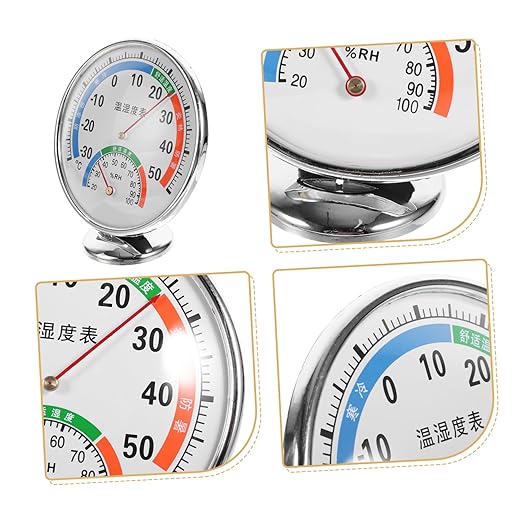 Reptile Temperature Gauge Humidity Hygrometer Thermohygrometer Dial for Terrariums Easy to Read Space Saving Design