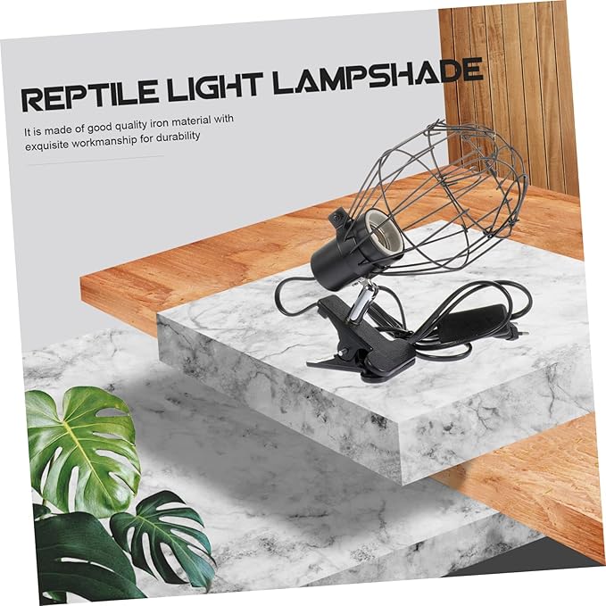 POPETPOP 1Pc Reptile Scald Lampshade Durable Heating Light Cover for Pet Safety Compatible with Ceramic Bulbs US Plug for Reptile Tanks and Terrariums