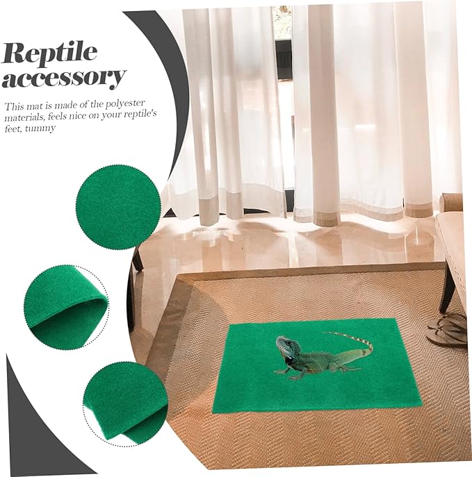 Yardwe 2pcs Reptile Mat Tortoise Enclosure Snake Bedding Wear-Resistant Decorative Carpet