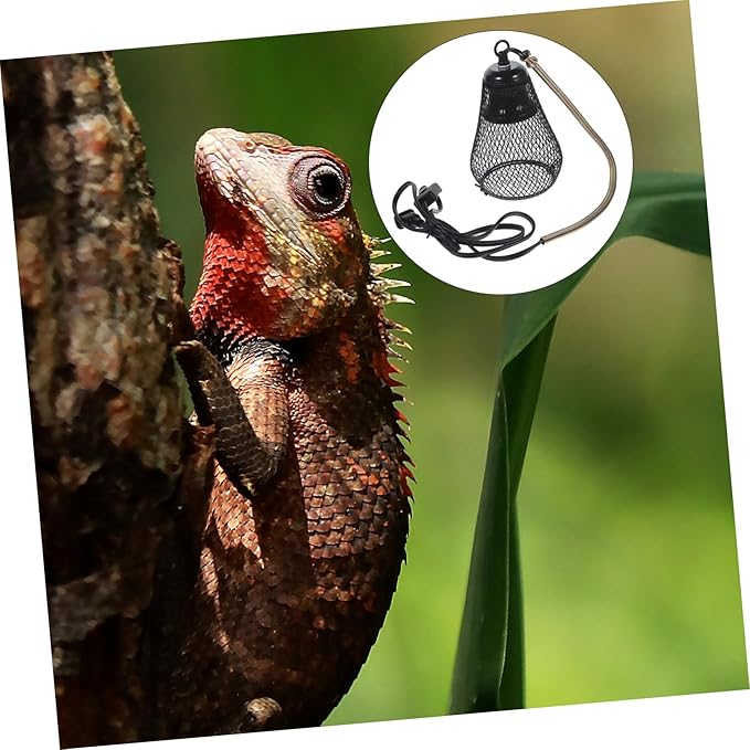 Abaodam Fluorescent Lamp Cover for Reptile Heat Lamp Mesh Cover Hook Safe for Turtles
