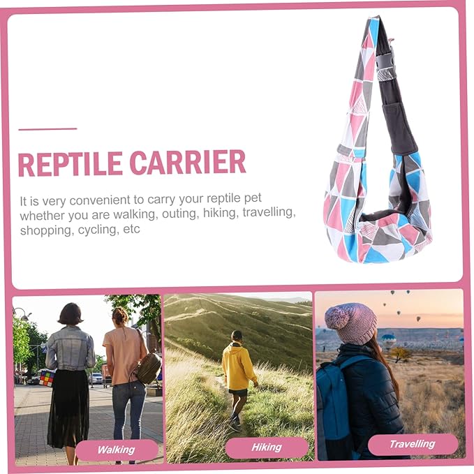 BESPORTBLE 1pc Adjustable Reptile Carrier Sling Bag for Bearded Dragons and Lizards Lightweight Crossbody Pet Pouch Breathable Design for Outdoor Travel and Pet Comfort