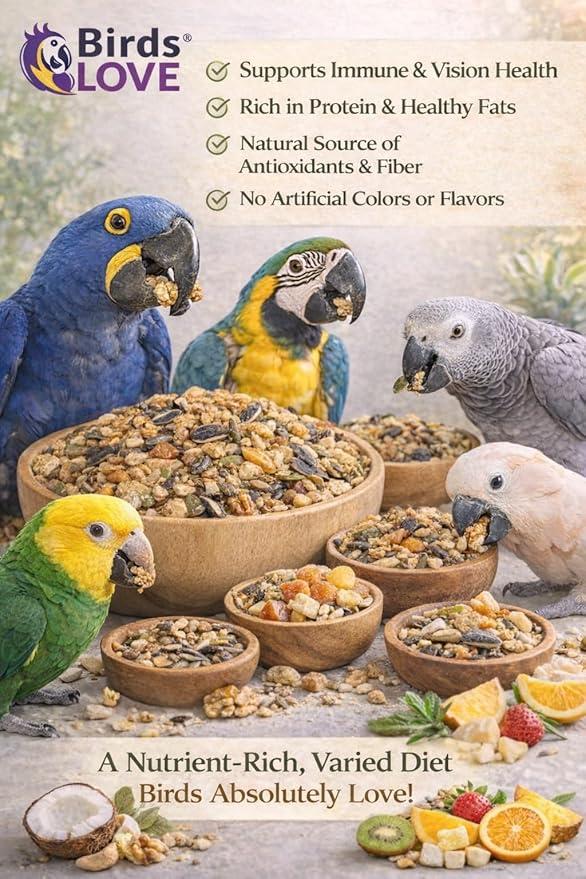 Birds LOVE All Natural Garden Blend Bird Food for Parrots 2lb