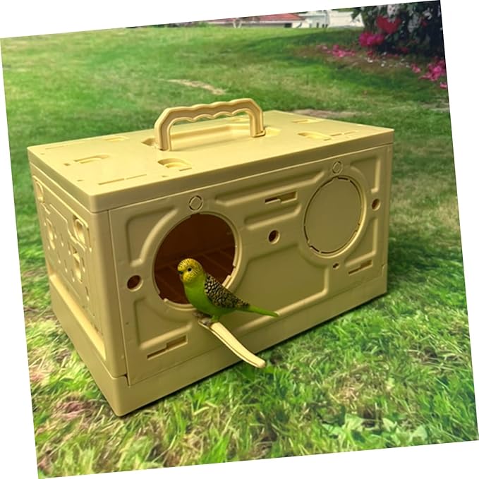 Portable Folding Bird Cage for Outdoor Use Lightweight Pet Travel Carrier for Pigeons and Parrots Easy to Assemble Air Circulation Design for Hiking and Camping