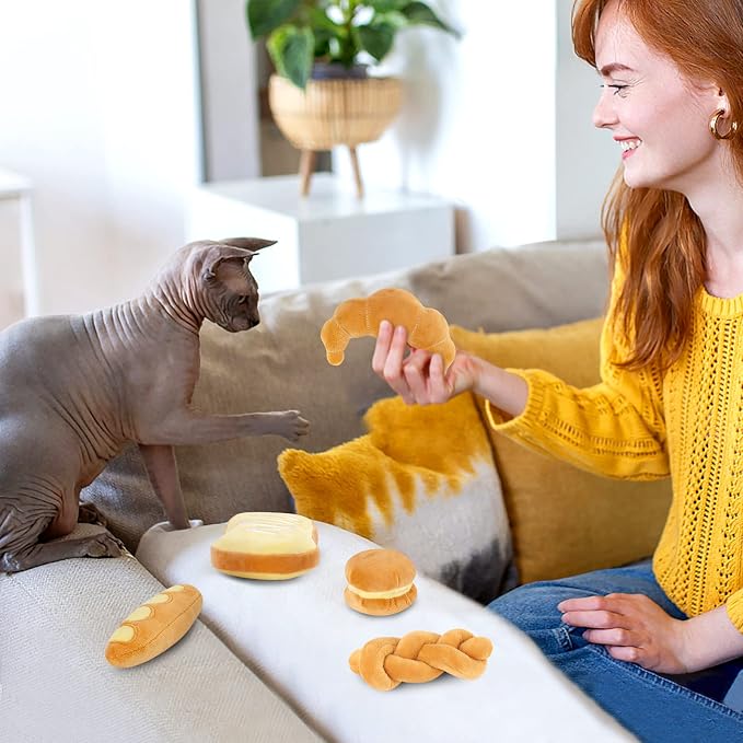 Distaratie Cat Toys 6PCS Bread Catnip Toys Chew Bite Resistant Toys - Image 6