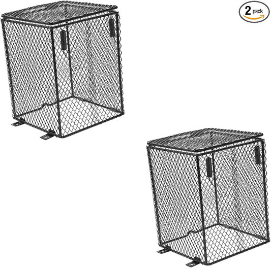 Toddmomy 2pcs Reptile Heat Lamp Mesh Cover Protective Shade for Crawler Tanks Easy to Install Efficient Heat Dissipation Scalding for Turtles Lizards Birds