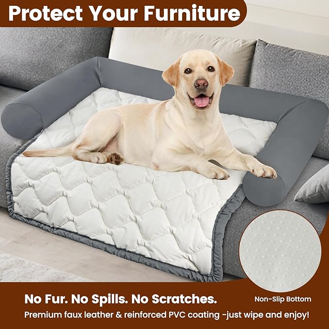 Waterproof Couch Cover for Dogs, Removable Dog Sofa Cover Protector for Pets, Scratch Proof Furniture Protector, Non-Slip Dog Bed Mat, 43.5 * 33.5 Inch, Perfect for Small & Medium Sized Dogs and Cats