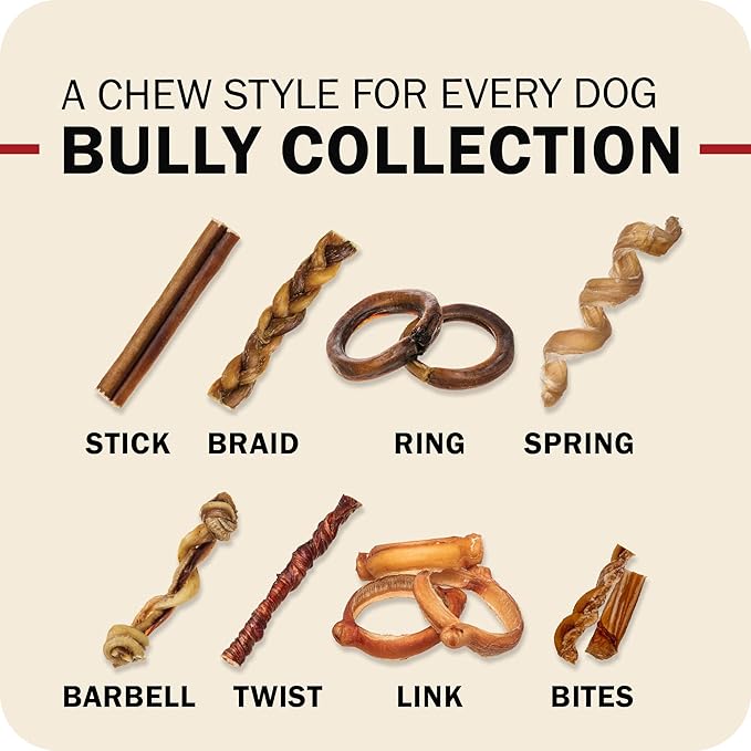 Redbarn Pet Products 9" Bully Sticks for Dogs, Pack of 50