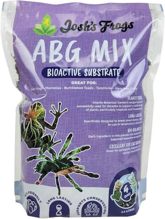 Josh's Frogs ABG Mix Tropical Plant Soil & Bioactive Terrarium Vivarium Substrate (4 Quart/1 Gallon)