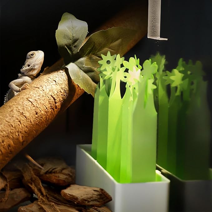 Reptile Humidifier, Humidifying System Terrariums Air Humidity Supplies for Frog Tortoise Turtles Bearded Dragons Chameleon, Green