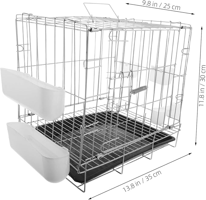 Toyvian Pigeon Cage with Lock Tray for Breeding and Pairing Portable Bird Crate for Homing Pigeons Parrots and Canaries Easy to Clean and Secure Design