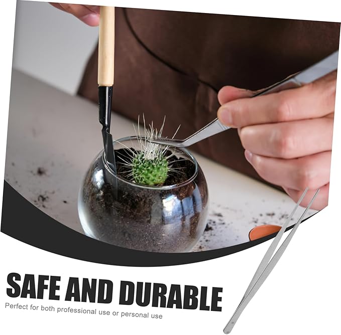 OSALADI Professional Reptile Care 25cm Stainless Steel Angled Tweezers Curved Nippers for Snake Lizard Gecko Feeding