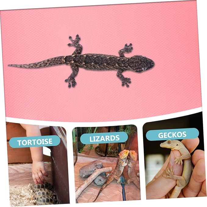 150m Reptile Carpet Substrate for Leopard Geckos Snakes and Tortoises Breathable Material Lightweight and Durable Bedding for Reptile Terrariums Pink Dot Pattern