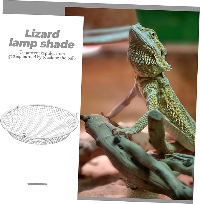 INOOMP Reptile Heat Lamp Cover Protective Scalding Lampshade for Reptile Tanks Easy to Install Accessory Prevents Burns for Lizards Snakes and Pets