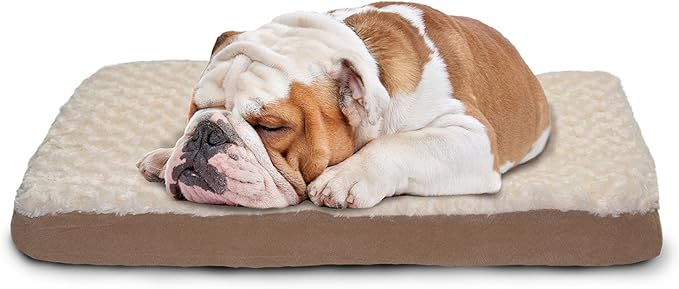 Furhaven Cooling Gel Dog Bed for Medium/Small Dogs w/ Removable Washable Cover, For Dogs Up to 35 lbs - Ultra Plush Faux Fur & Suede Mattress - Chocolate, Medium