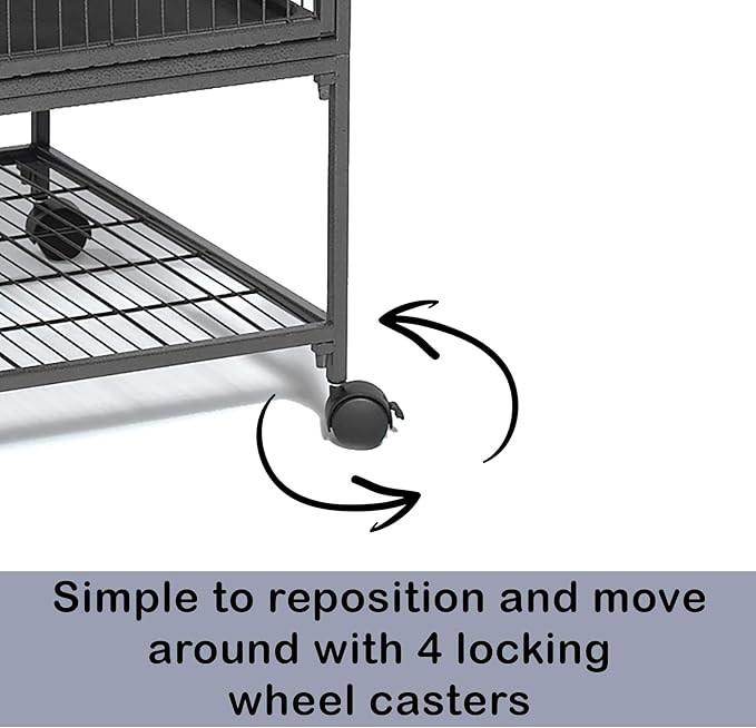 MidWest Homes for Pets Critter Nation Single Unit Small Animal Cage, 2 Tiers, Includes Pan, Shelf, Ramp & Cover, for Rats, Ferrets, Chinchillas, Sugar Gliders
