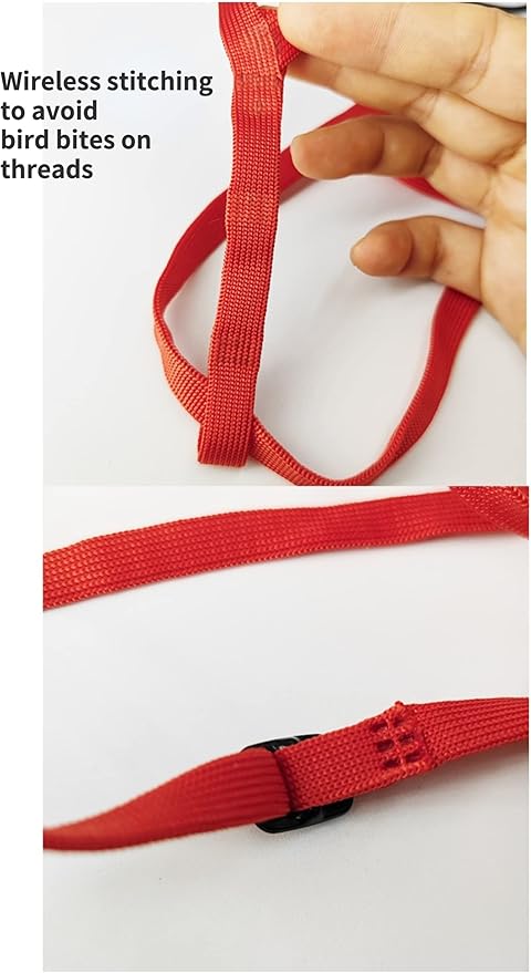 Adjustable Bird Harness with 78.7 Inch Leash, Outdoor Flying Training Rope Kit for Bird Parrots, Parrot Flying Rope Straps Outdoor Training Traction Rope for Small Medium Large Size Birds (XS)