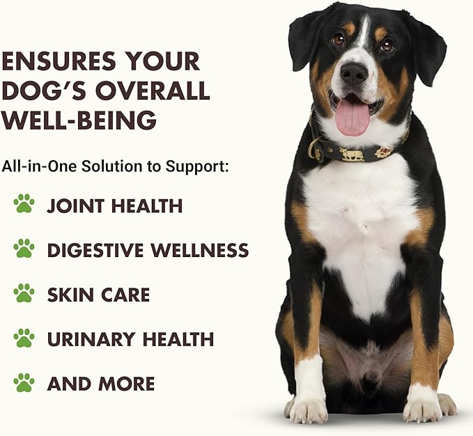 LIQUID-VET Total & Complete Support for Dogs – Joint, Allergy, Digestive & Immune Health – 10 Active Ingredients in 1 - Made for Picky Eaters (32 Fluid Ounce, Unflavored)