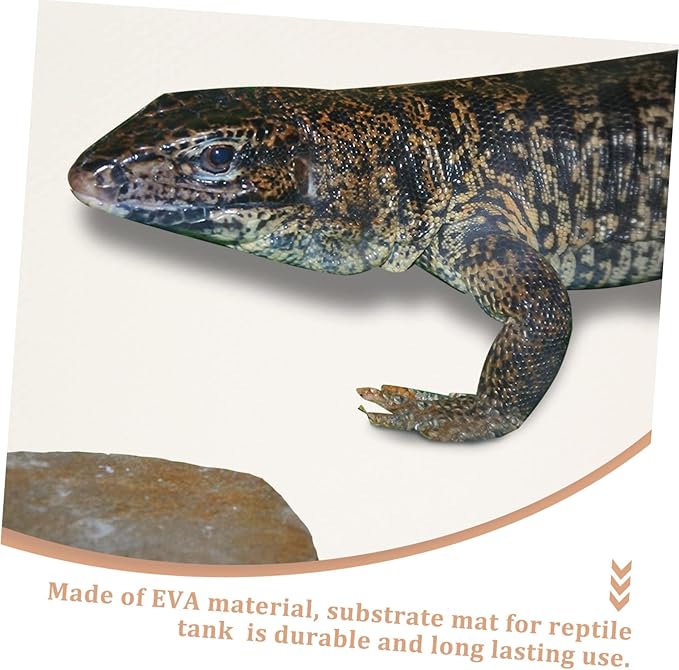 Kisangel Reptile Supplies Non-Slip Carpet for Enclosures Bearded Dragon Gecko Turtle Snake Easy to Clean Stylish