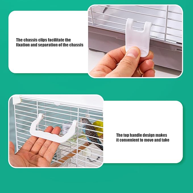 Bird Cage, Breathable Escape-Proof Portable Carrier, Small Canary and Parakeet Cage, Travel and Indoor Outdoor Carrier for Cockatiels, Lovebirds, Conures, Home, Trips, Traveling