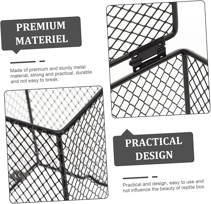 Reptile Lamp Cover Scalding Mesh Shade for Parrot Bird Cage Basking Easy Installation High-Temperature Reptile Accessory