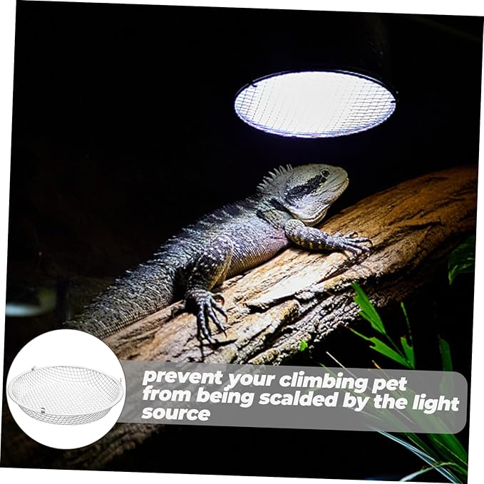 WOONEKY Reptile Heat Lamp Protector Mesh Cover for Turtle Tank Safe Scald Prevention for Reptile Lighting