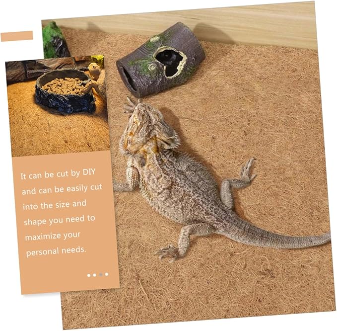 UPKOCH Terrarium Liner Mat for Reptiles Reusable Pad for Tortoise Snake and Lizard Tanks Versatile Growth Cushion for Farms and Manure Cups