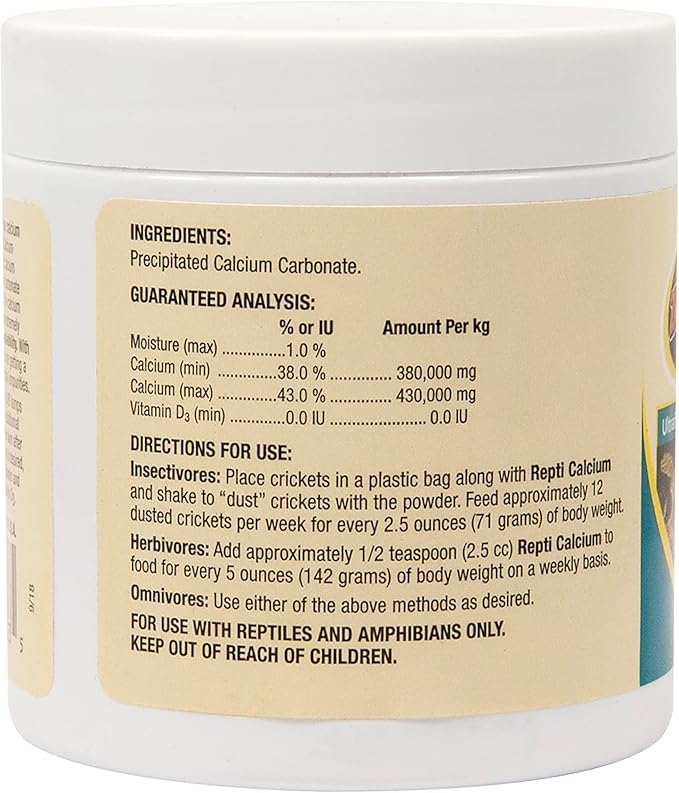 Zoo Med Repti Calcium Without D3 3 oz - Pack of 12