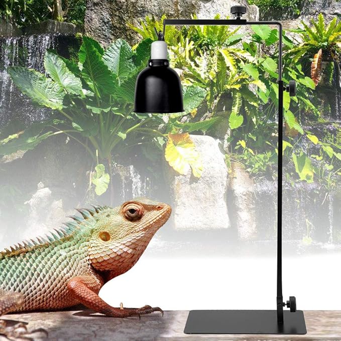 Floor Reptile Lamp Stand, Adjustable Heat Lamp Stand, Aquarium Light Riser, Reptile Tank Accessories for Tortoise Reptiles
