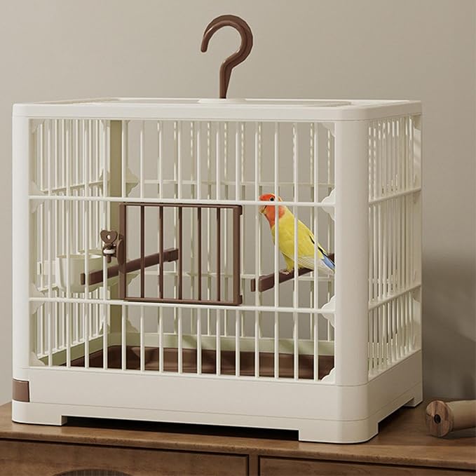 Bird Cages for Parakeets - Travel Bird Cage, Portable Bird Carrier | Lightweight Travel Cage with Detachable Tray Hook Handle, Compact Travel Cage