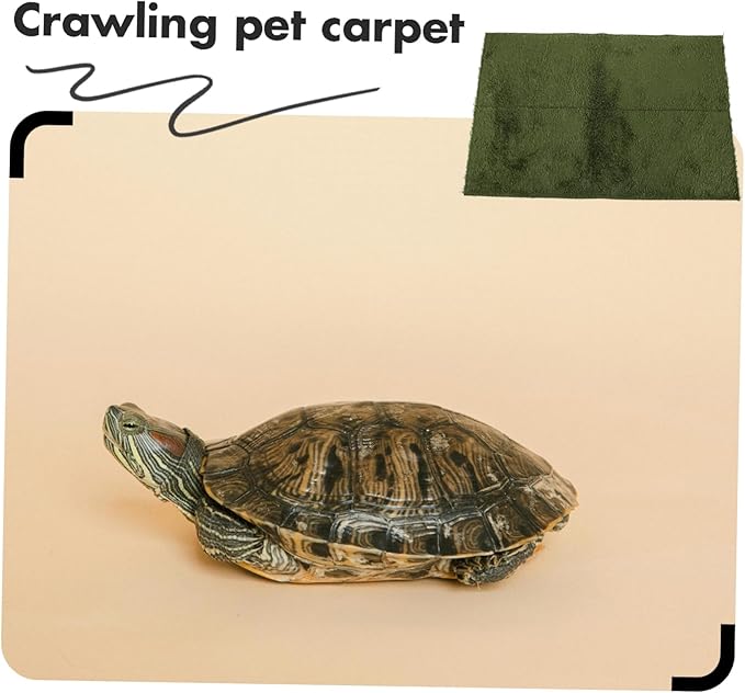 balacoo Reptile Carpet Mat for Tortoise and Lizard Non-Adhesive Substrate Liner Moisture Retentive Terrarium Bedding Faux Grass