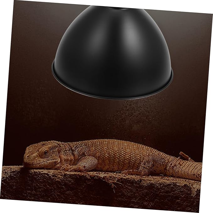 Mikinona Reptile Heat Lamp Shade Reflector Insulation Lamp Cover for Reptile Habitat Easy to Install Enhances Light Utilization for Lizards Snakes and Turtles
