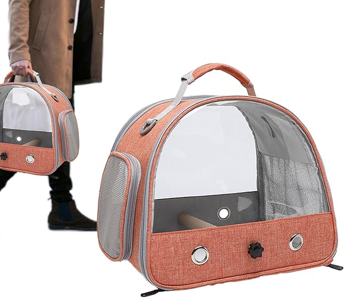 Lightweight Bird Carrier - Bird Backpack Carrier | Small Pet Parrot Bag, Portable Cage, Removable Backpack Travel Cagge for Rabbits Parrots Small Pets Hamsters