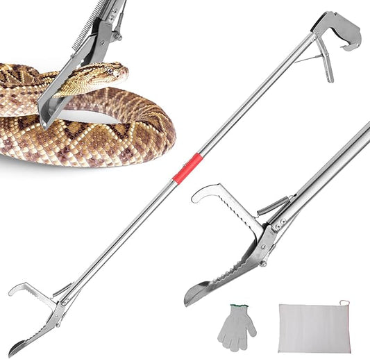 78 Inch Folding Snake Grabber Tool Extra Long Snake Tongs for Extra Safety Snake Grabber is Made of Stainless Steel for Corrosion Resistance High Load Capacity Easy to Clean and Maintain
