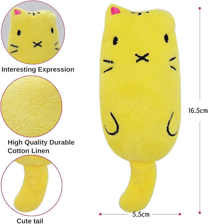 Legendog 5Pcs Catnip Toy, Cat Chew Toy Bite Resistant Catnip Toys for Cats,Catnip Filled Cartoon Mice Cat Teething Chew Toy (Multicolor1) - Image 4