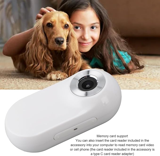 XUMIUZIY Pet Collar Camera, 1080P Camera for Dogs Cats with LCD Display, 170° Wide Angle, 5 Minutes Video Recording, 3 Hours Battery Life, Mini Action Cameras for Video Records