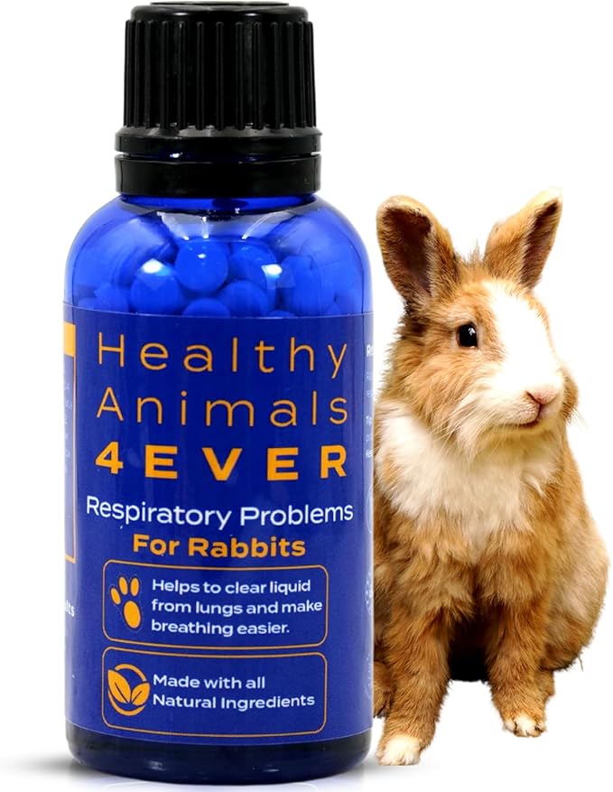 HealthyAnimals4Ever HA4E - Rabbit Respiratory Treatment - Support for Snuffles, URI & Breathing Relief - Preventive Care - Natural Homeopathic Tablets - 300 Count