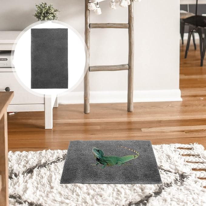 ibasenice Reptisoil Reptile Carpet: Terrarium Bedding Substrate Liner Reptile Cage Mat Supplies for Bearded Dragon Lizard Tortoise Leopard Gecko Snake, 2 pcs