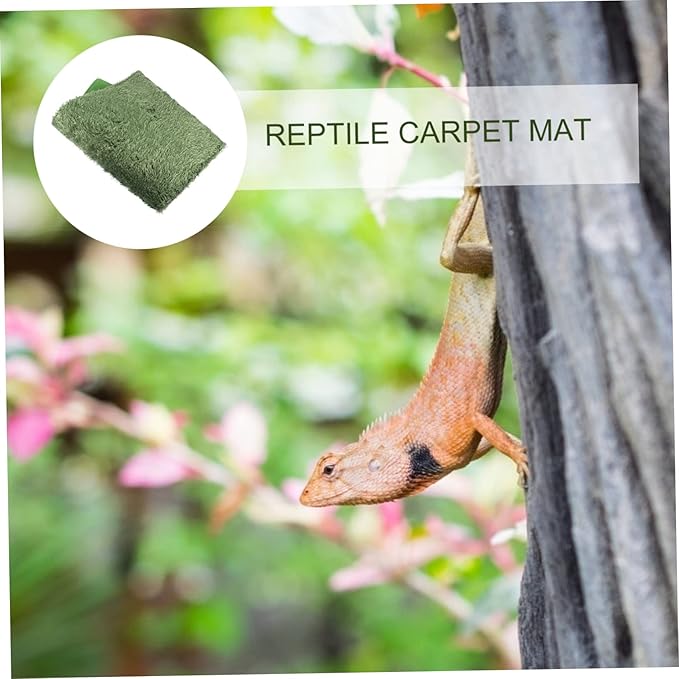 BESPORTBLE 2pcs Reptile Carpet Mat Snake Bedding Lizard Supplies Moisture Retaining Heat Preserving