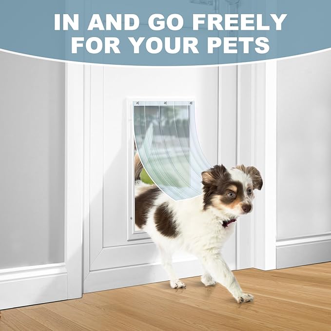 Uross Dog Door Replacement Flaps -5.9 FT x 7.9 in Ruff Weather DIY Cat Door Flap, Doggie Vinyl Plastic Door Flap for Dog House, Ideal Large Pet Door Replacement Flap